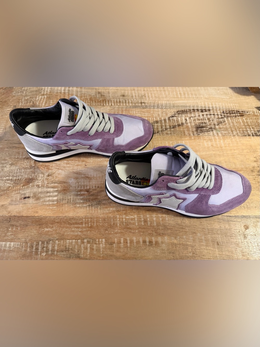 Atlantic Stars women's low-top sneakers in a mauve color size 39